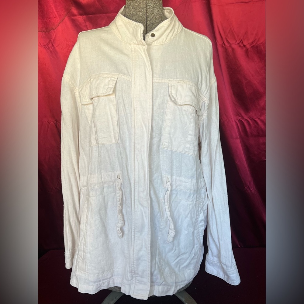 Old Navy Women's Light Cream Utility Jacket